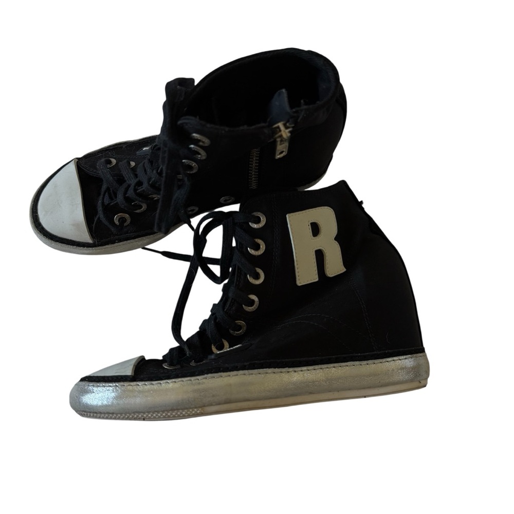 Rucoline Black Hidden Wedge Sneakers 6